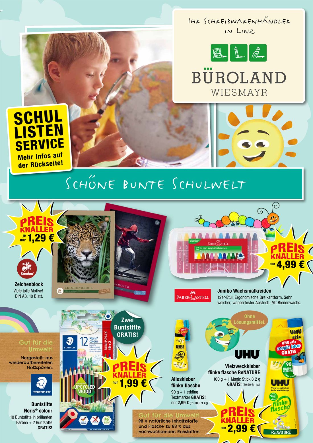 Büroland Wiesnmayr, Schul-Aktionen