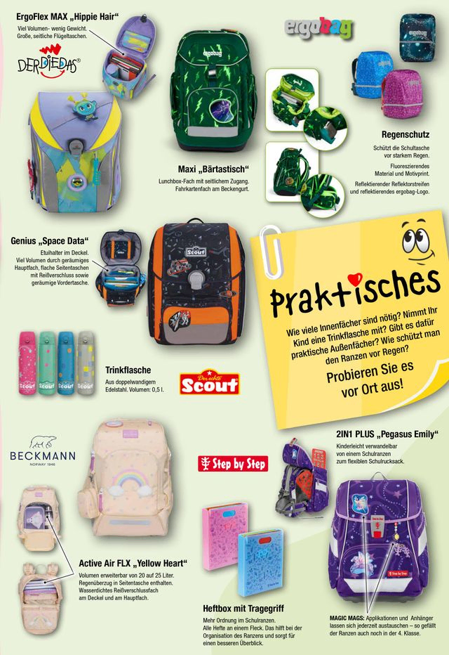 Büroland Wiesmayr Schultaschen-Flyer