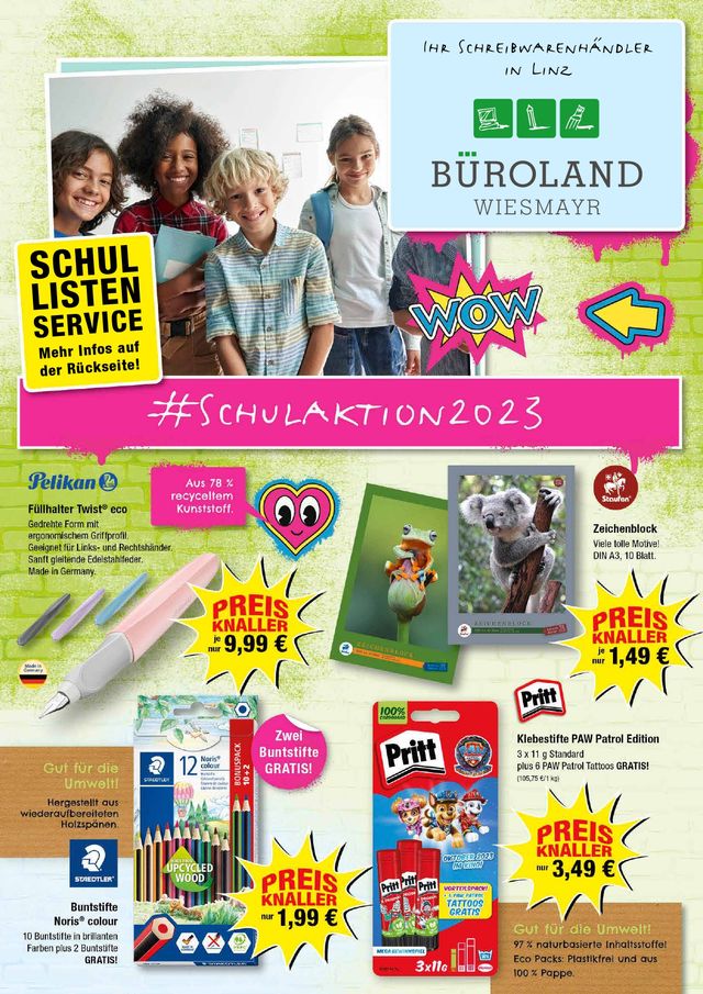 Büroland Wiesmayr, Schul-Aktionen