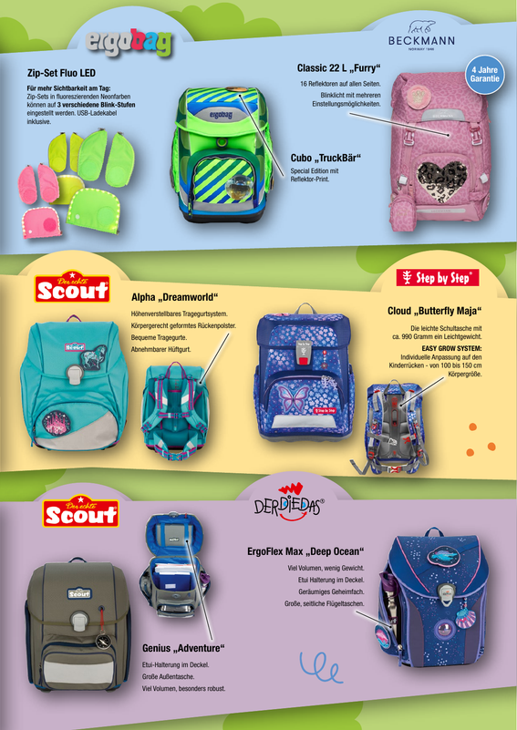Büroland Wiesmayr Schultaschen-Flyer