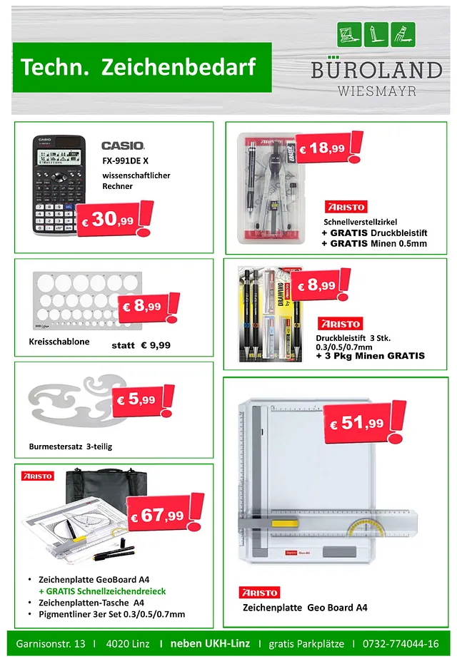 Büroland Wiesmayr Technischer Zeichenbedarf
