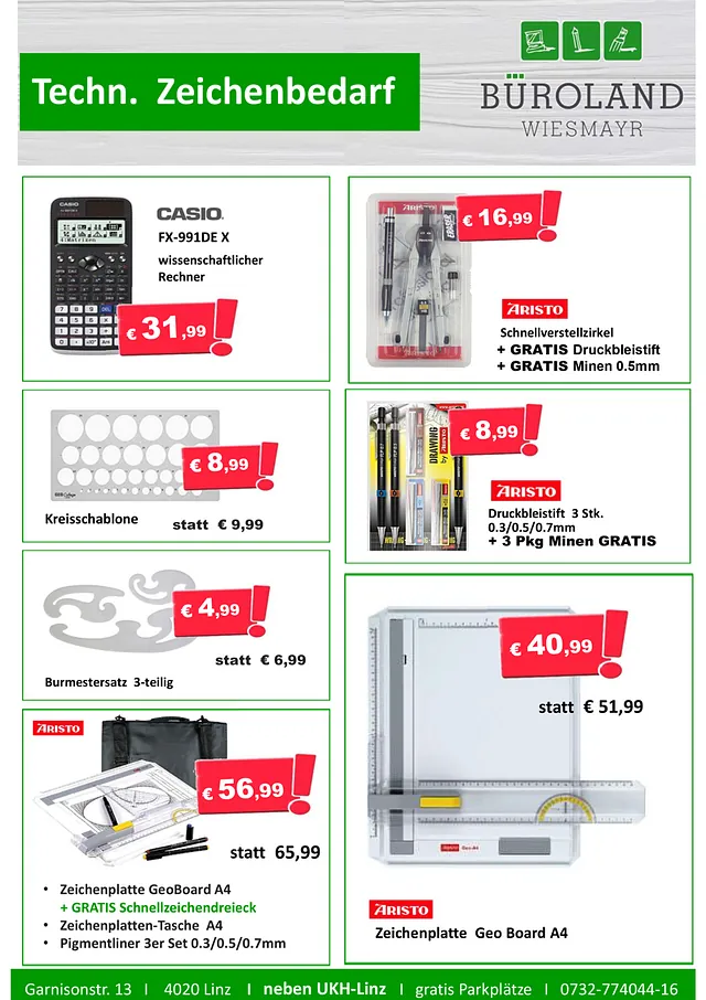 Büroland Wiesmayr Technischer Zeichenbedarf