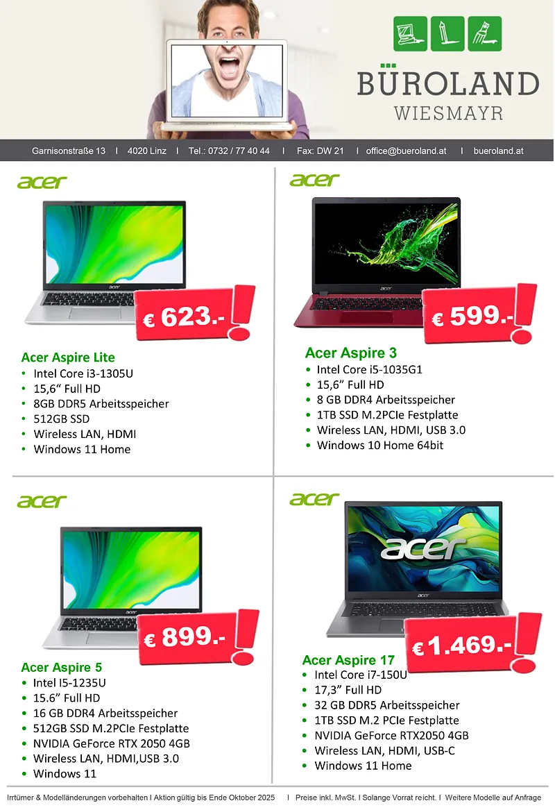 Aktionen Notebooks