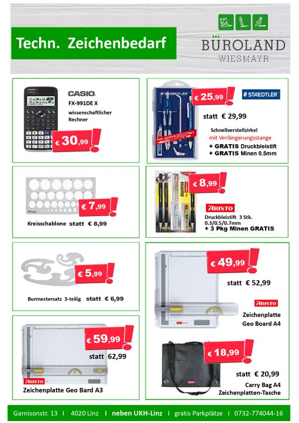 Büroland Wiesmayr Technischer Zeichenbedarf